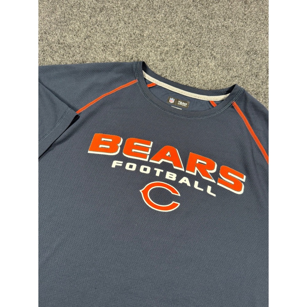 Chicago Bears NFL Team Apparel Football Performance Shirt Mens XL Navy Blue